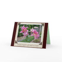 DEEPEST SYMPATHY cards