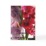 Deepest sympathy Gladiola card
