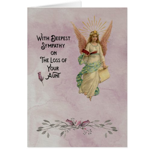 Deepest sympathy on the loss of your Aunt Greeting Card Zazzle