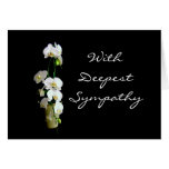 Deepest Sympathy White Orchids Greeting Card