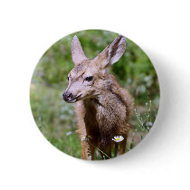 Deer - Angry Deer Pinback Button