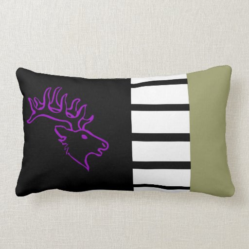 Deer Antler Modern Country American MoJo Pillow Zazzle