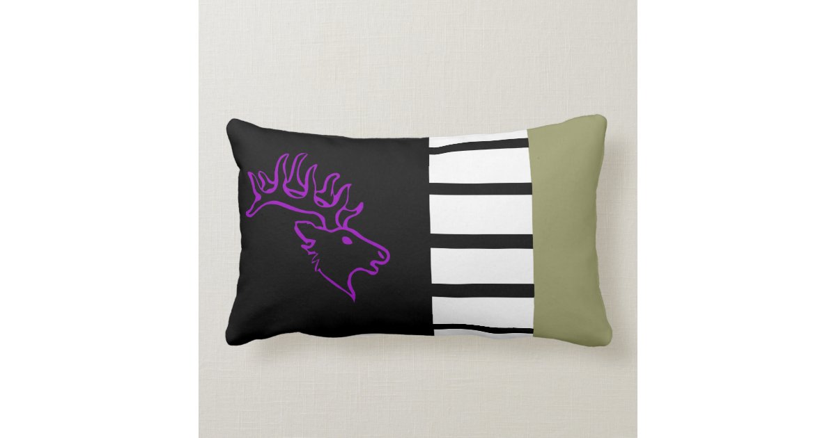 Deer Antler Modern Country American MoJo Pillow Zazzle