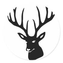 Deer antlers deer antlers game moose deer steam tu round sticker