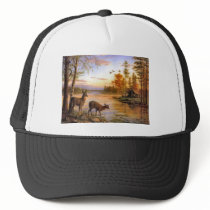 Deer At Lake hats by berta35554 Deer At Lake hats