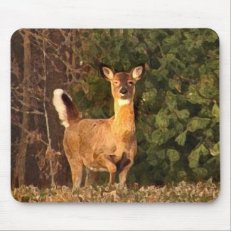 Deer at Sunrise Mouse Pads