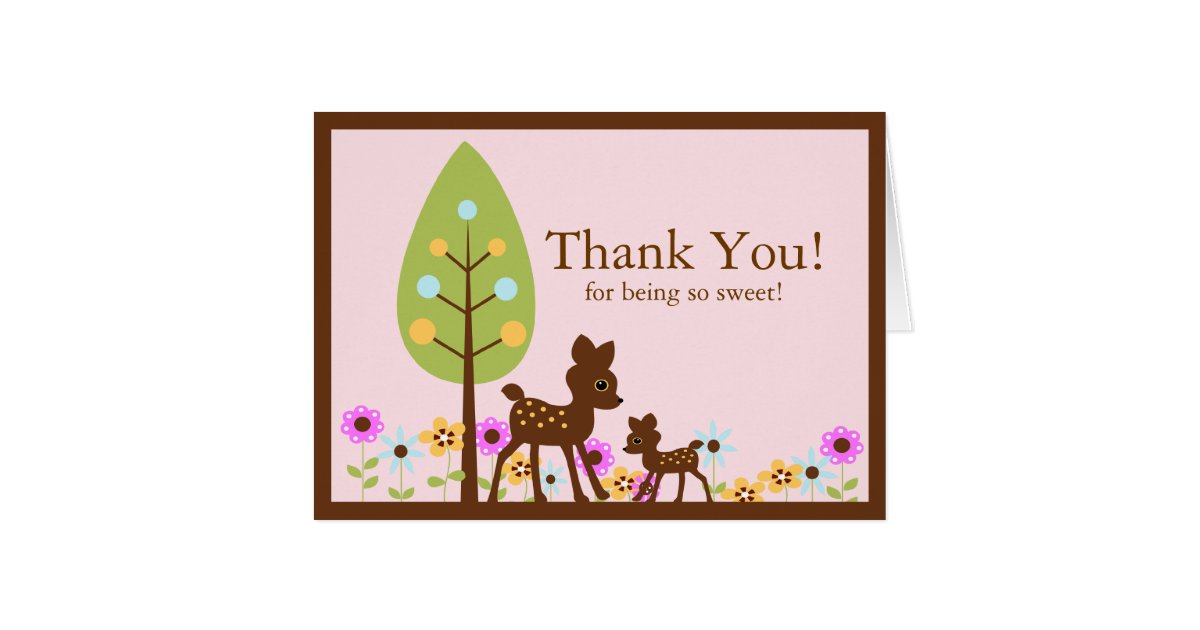 Thank You Note For Office Baby Shower deer baby shower thank you note card zazzle Thank You Note For Office Baby Shower deer baby shower thank you note card zazzle