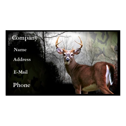 Deer Buck Business Card Customizable (front side)