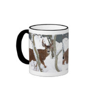 Deer Buck in Snow Coffee Mug
