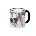 Deer Buck in Snow Coffee Mug