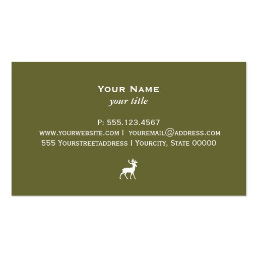Deer Business Card (back side)