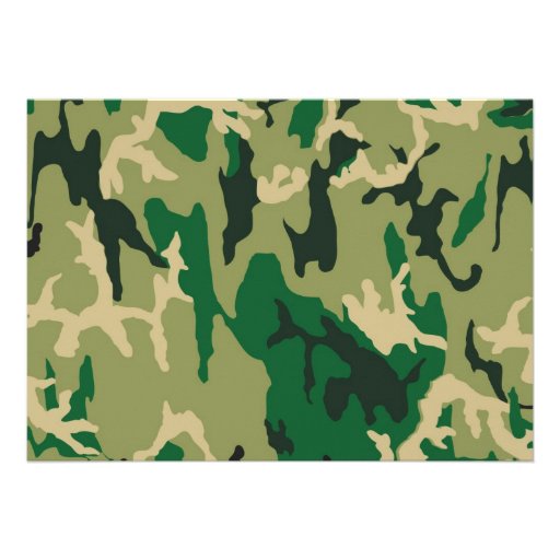 Deer Camo Hunting Birthday Invitation