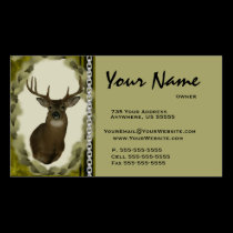 Deer  Chain Taxidermy Business Cards ~ Brown business cards