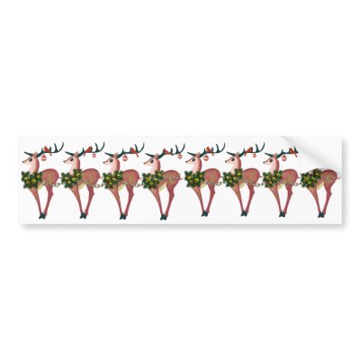 Deer Cheer Sticker Bumper sticker by Jaenne