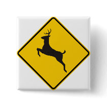 Deer Crossing Highway Sign buttons by wesleyowns Deer Crossing Highway Sign buttons