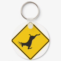 Deer Crossing Highway Sign keychains by wesleyowns Deer Crossing Highway Sign keychains