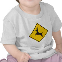 Deer Crossing Highway Sign t-shirts by wesleyowns Deer Crossing Highway Sign t-shirts