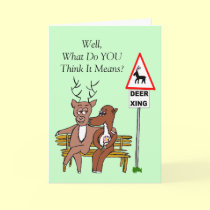 Deer crossing/kissing (UK) cards