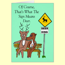 Deer Crossing/Kissing (US) cards