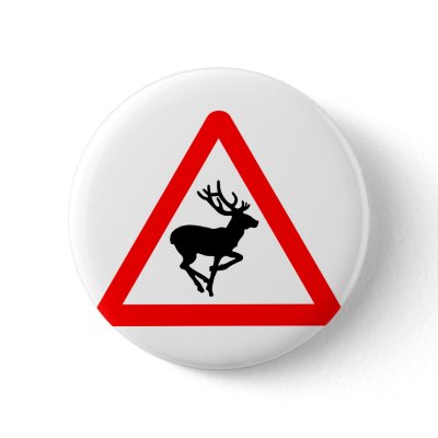 Deer Crossing Sign for Hunters Pins by OutDoorWorld