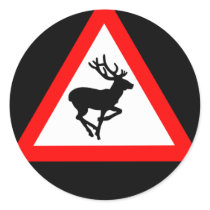 Deer Crossing Sign for Hunters stickers