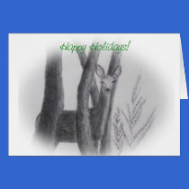 Deer Design Holiday Card cards