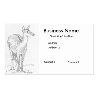 Deer Drawing Business Cards