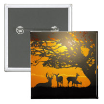 Deer Family Button