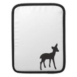 Deer fawn black white silhouette iPad sleeve