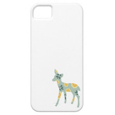 Deer fawn cute animal folk art nature pattern iPhone 5 cases