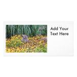 Deer Fawn in Flower Garden Photo Card Template