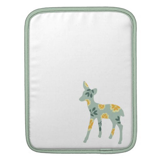 Deer fawn nature pattern silhouette cute folk art iPad sleeves