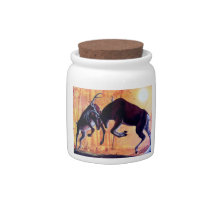 Deer Fight Candy Dishes