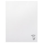Deer? Goat? Cute little horned animal line art Letterhead Design