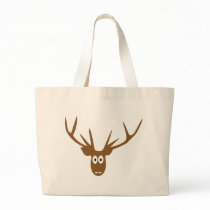 deer head antler tote bag