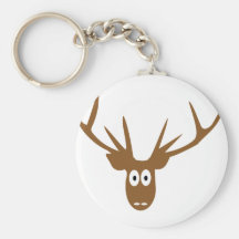 deer head antler key chain
