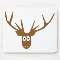 deer head antler mousepads