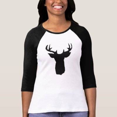 deer head image on on ladies t shirt