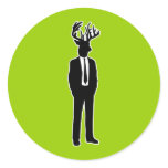 Deer Head Man in a Suit and Tie stickers
