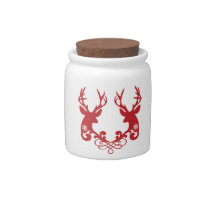 Deer head ornament, Christmas design candy jars