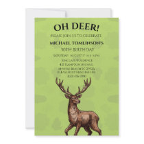 Deer Hunter Camouflage Birthday Invitation
