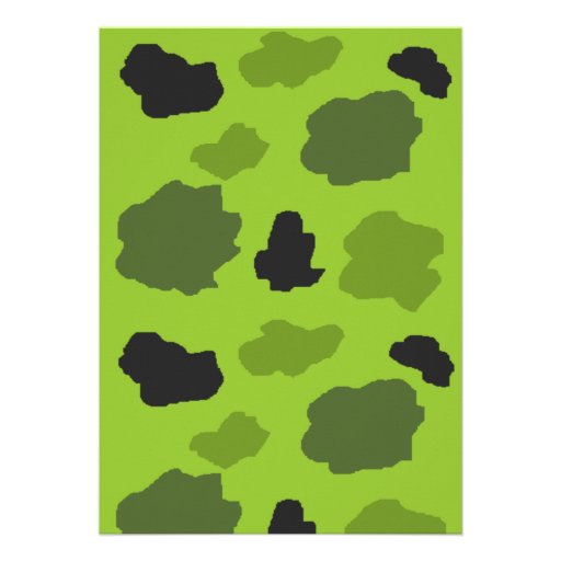 Deer Hunter Camouflage Birthday Invitation