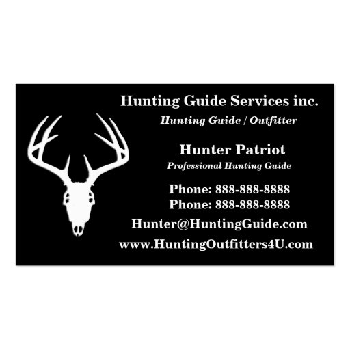 Deer Hunting - Business Cards (back side)