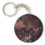 Deer Hunting By Ridinger Johann Elias (Best Qualit Keychain