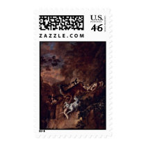 Deer Hunting By Ridinger Johann Elias (Best Qualit Postage Stamp
