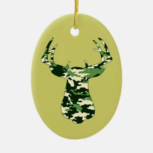 Deer Hunting Camo Buck Ceramic Ornament | Zazzle