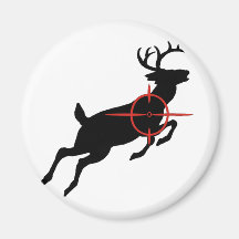 Deer Hunting- Deer with crosshairs on it Fridge Magnet