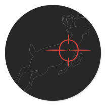 Deer Hunting- Deer with crosshairs on it stickers