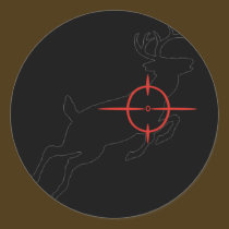 Deer Hunting- Deer with crosshairs on it stickers