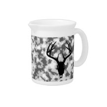 Deer Hunting Skull w/ antlers Beverage Pitchers